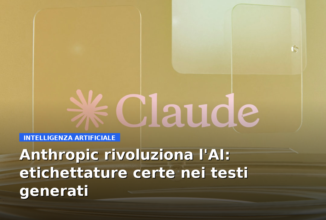 Anthropic rivoluziona l'AI: etichettature certe nei testi generati